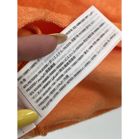 Hollister Orange Terry Halter Mini Dress Y2K Beach Resort Summer NWT Size S - Picture 9 of 9